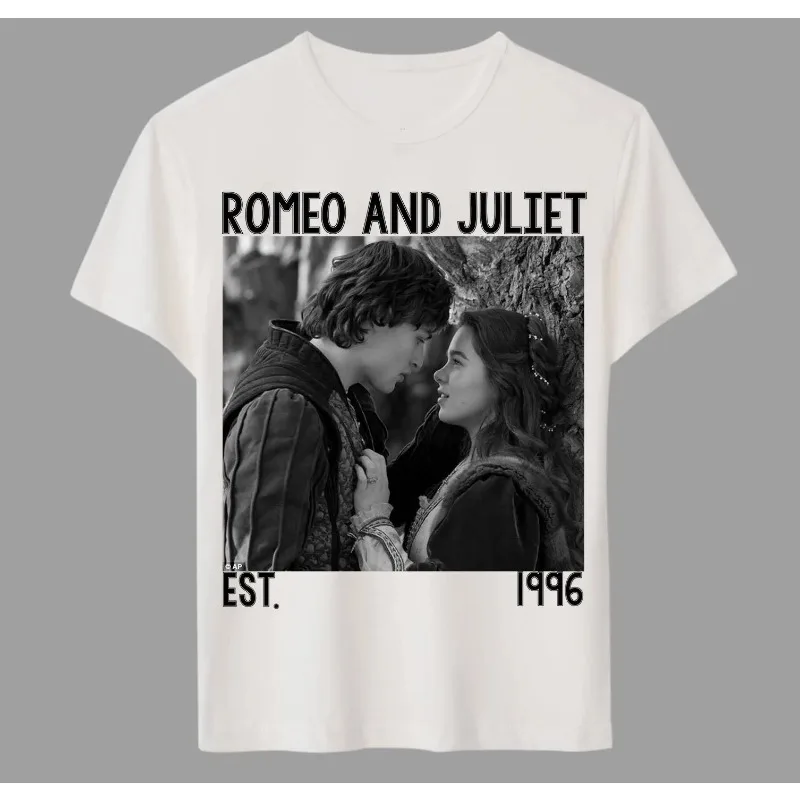 Romeo And Juliet TV Movie American Movie T-shirt Summer Unisex Loose and Breathable Cotton T-shirt Top