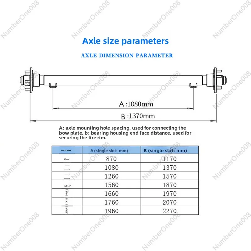 محور المقطورة مع مجموعة الفرامل، محور التواء عالي التحمل للمنزل المتنقل، القافلة، مقطورة القارب وشاحنة الطعام، توريد المصنع #4