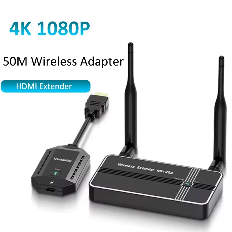 

TOGYN New Upgrade 50M HDMI Wireless Transmitter&Receiver Extender Display Adapter For Phone TV Monitor Projector PC Plug&Play