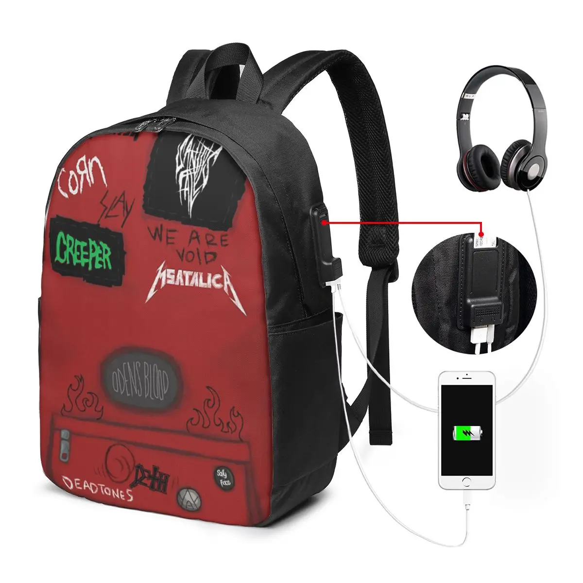 

Sally Face Larry's Bag Backpack Travel Notebook Bag Computer College Student School Bag Laptop Shoulder Bags for Men Women