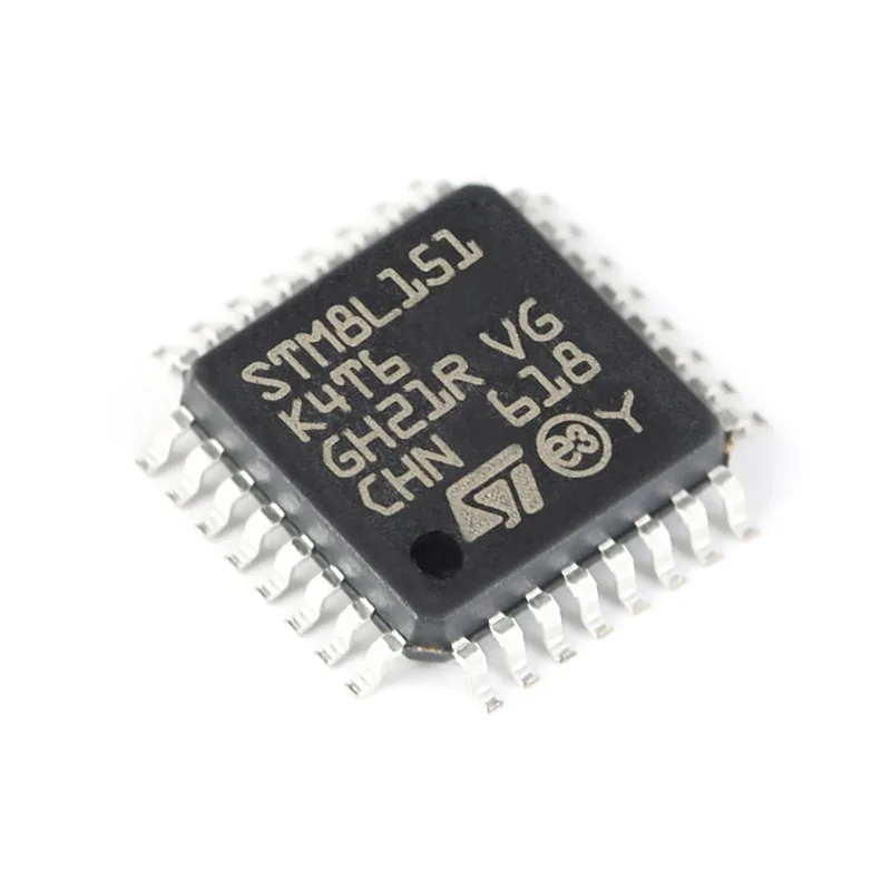 10Pcs STM8L151K4T6 LQFP-32 8-bit Microcontrollers - MCU 8-bit Ultralow MCU 16 KB Flash