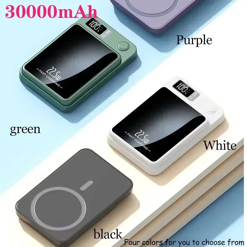 

30000mAh Magsafe 22.5W Super Fast Charging Power Bank Wireless Magnetic Power Bank for IPhone Samsung Huawei Xiaomi