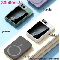 30000mAh Magsafe 22.5W Super Fast Charging Power Bank Wireless Magnetic Power Bank  for IPhone Samsung Huawei Xiaomi