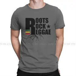 Roots Rock Reggae O Neck TShirt Rasta Design Pure Cotton Basic T Shirt Men Clothes