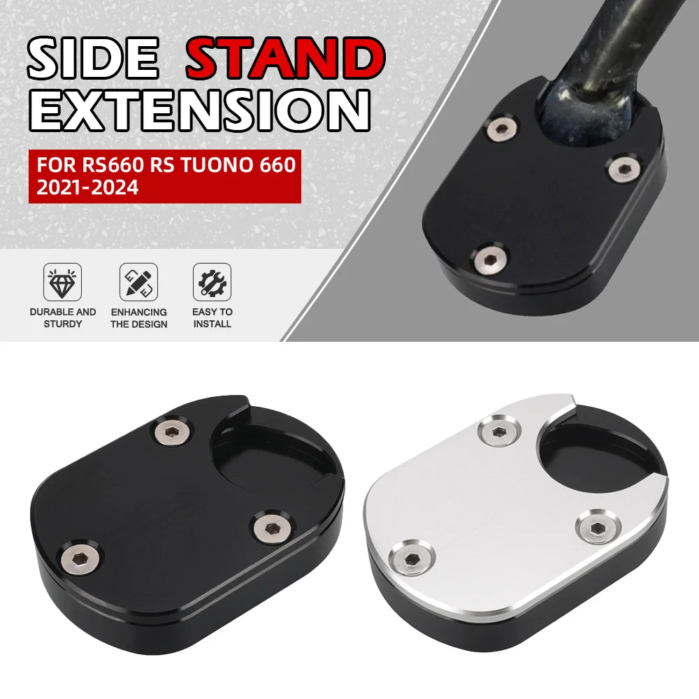 

For Aprilia RS660 Tuono 660 2021-2022-2023-2024 Motorcycle Kickstand Extender Foot Side Stand Extension Foot Plate Pad Support