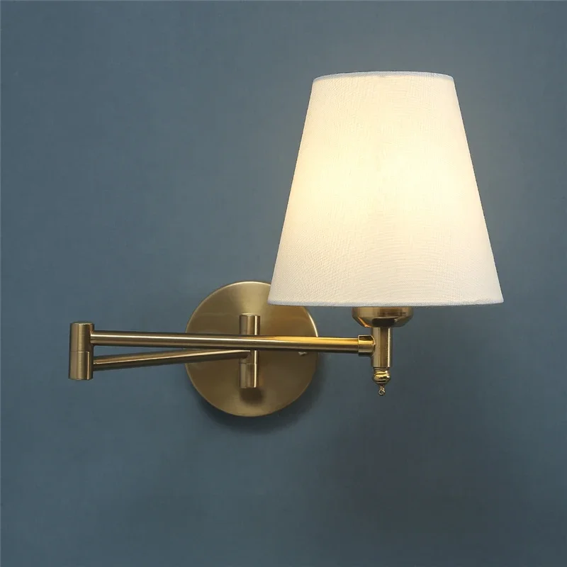 Nordic Adjustable Folding Wall Lamps Rotating Rocker Arm Light Fixtures Modern Minimalist Bedroom Study Bedhead LED Wall Lights