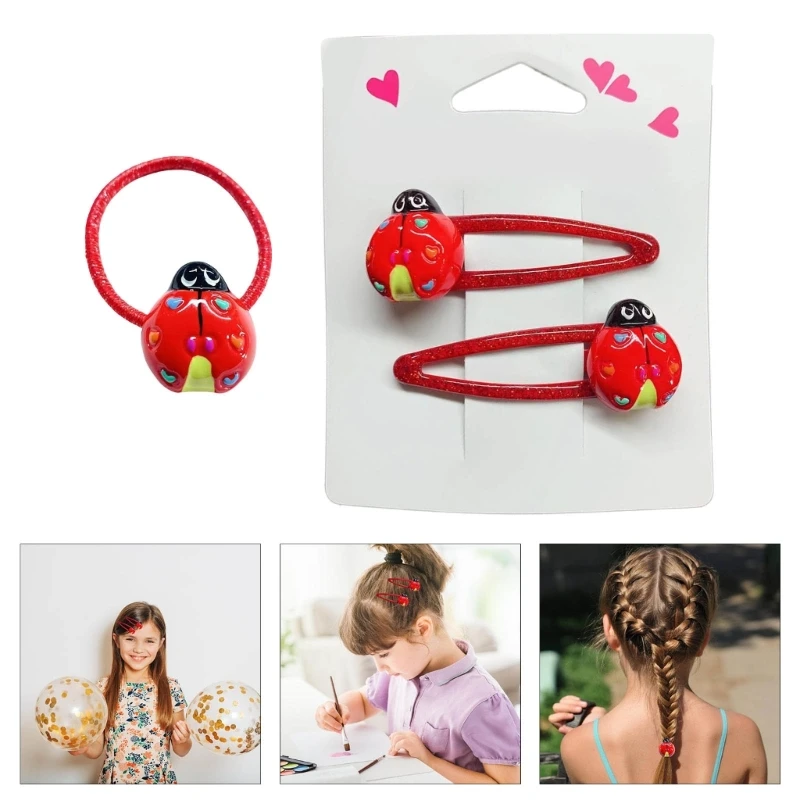 Unique Ladybird Shaped Small Hair Clip Hair Tie Ladybird Hair Catch Barrettes Hair Adornment Hair Ornaments