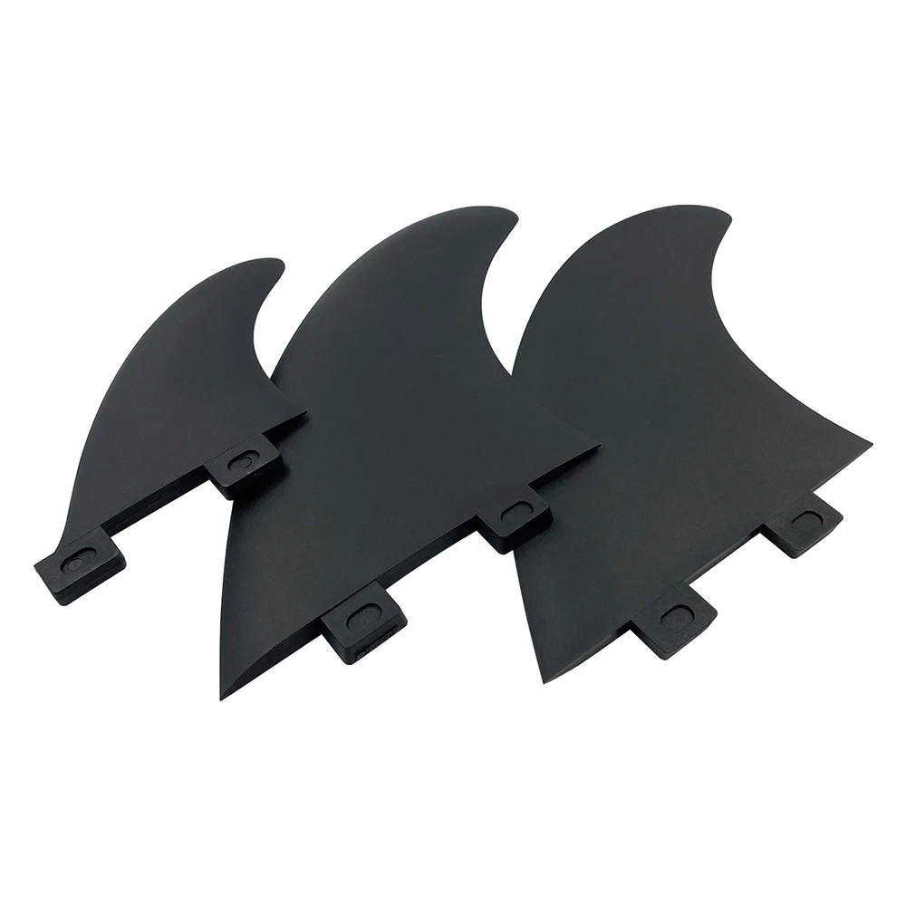 Plastic Surfboard Fins, UPSURF FUTURE T1 Tri Fin Set Single Tab, Surfing Stabilizer Thruster for Fish Funboard