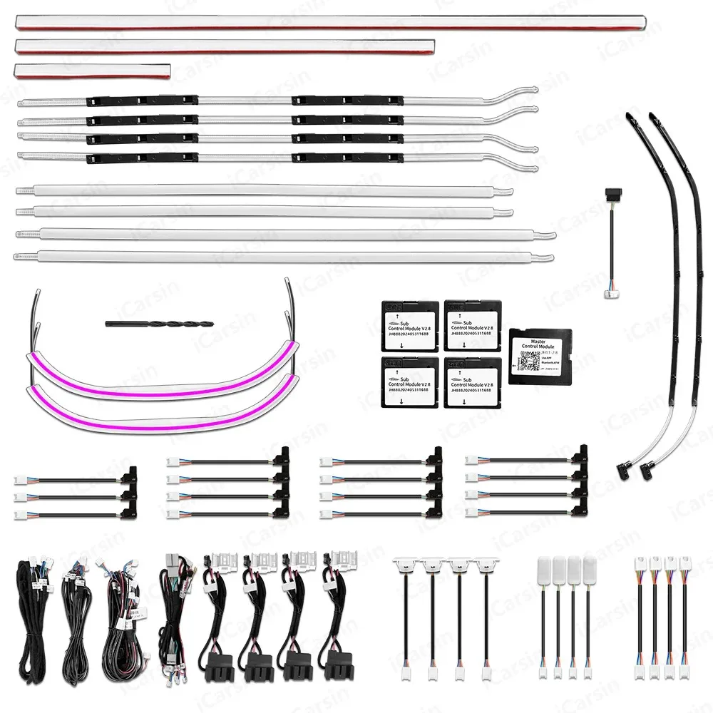

Обновление 256 цветов символьной или RGB светодиодной подсветки салона автомобиля, украшение для Audi Q5 2018-2020, аксессуары для атмосферных полос