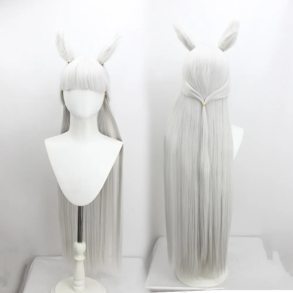 

Gold Ship Cosplay Wig Uma Musume Pretty Derby Stylized Silver Grey Anime Hair