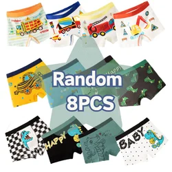 4/8 Pcs Soft Breathable Comfortable Boys Boxers Briefs High Quality Cotton Children Boxer Shorts Various Patterns Kids Underwear