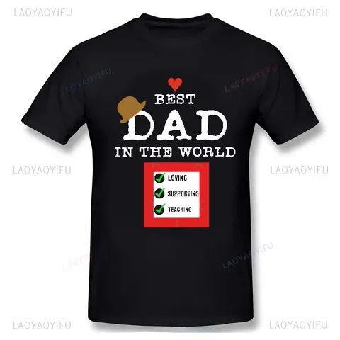 Super Papa Tshirt Fathers Day Gift New Black Dads Funny T-Shirt Best Dad Shirt Men Hipster Family Slogan Tee Shirt Cotton Tops