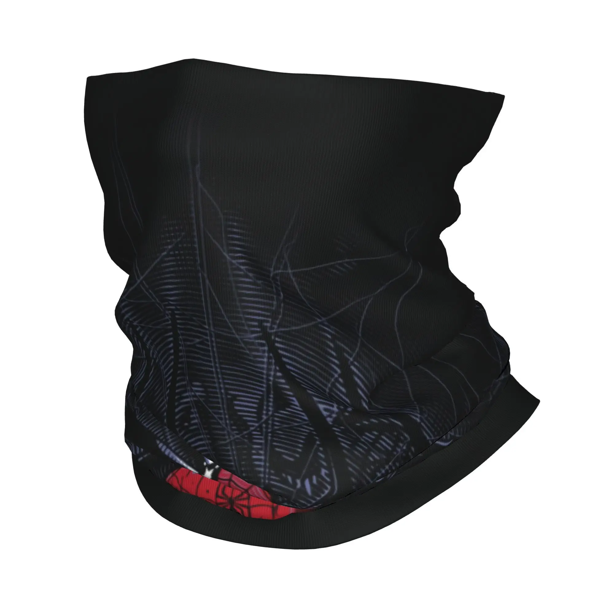 Custom Spider Man Web Neck Gaiter Women Men Windproof Winter  Bandana Scarf for Cycling