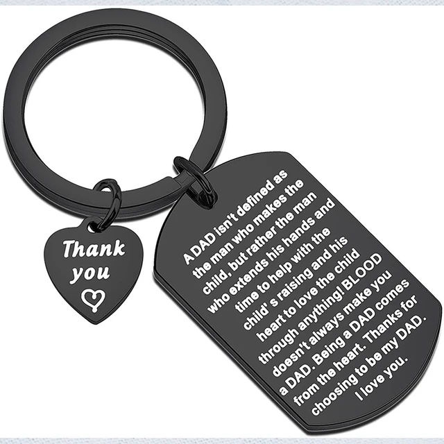 Step Dad Gift Bonus Dad Keychain Thanks for Choosing to Be My Dad Adoption Keychain Dad Keychain Father s Day Gifts AliExpress