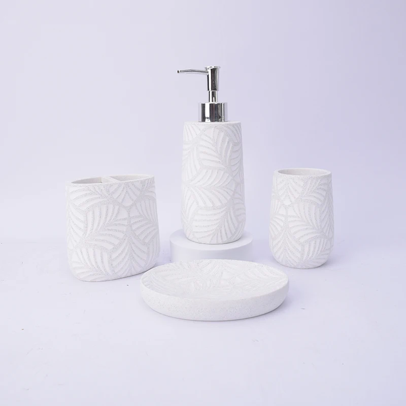 

Dublin Style Creative Scents Resin Eco-Friendly 4-Piece Customized Color Bathroom Accessory Set Includes Toilet Brush Toothbrush