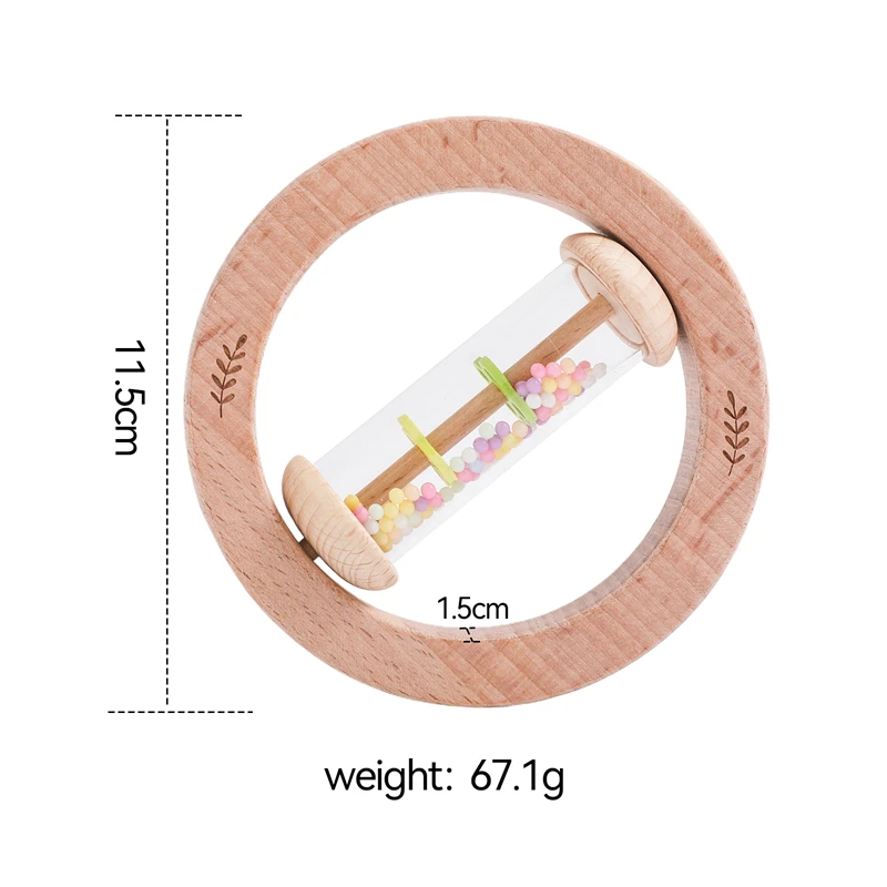 Baby Wooden Musical Toys Newborn Montessori Music Educational Toy Hourglass Rattle Sensory Toy Baby Hearing Enlightenment Gifts