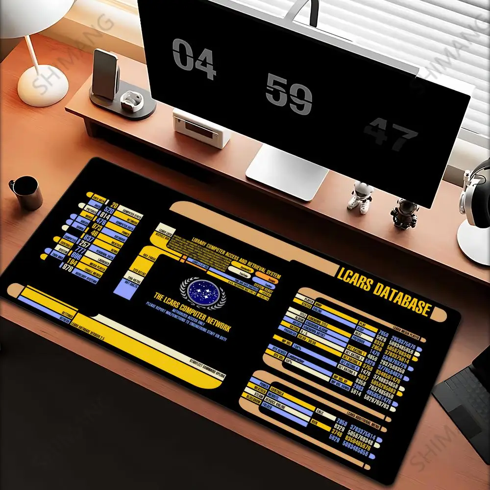 Starship Blueprint Pad Desk Pad Mouse Pad Gamer Computer Cabinet Star Trek Game Office Accessories Keyboard Anime Extended Large