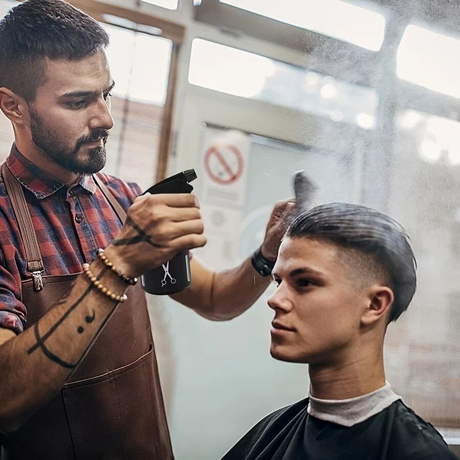 Afbeelding 7: Transparante haarlakspuitfles voor make-up, druktype, geschikt voor kapperszaken en scharen