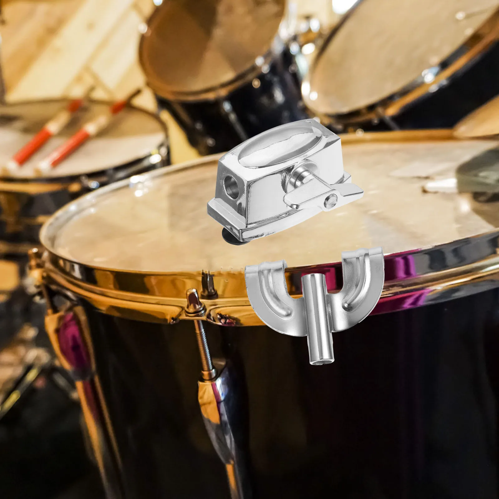 

Saddle Regulator 52mm L18 Adjustable Height Bracket for Tom Drum Kit Mount Silver Plated Iron Durable Snare Parts Accessories