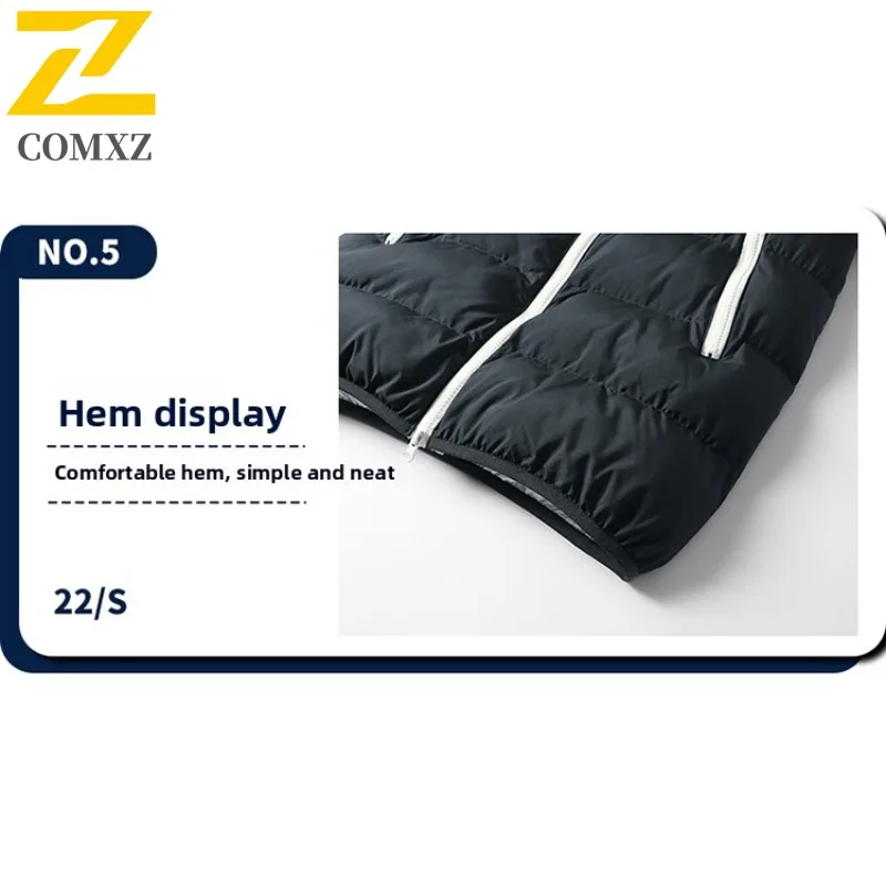 COMXZ Outdoor Ultra Light Filled Jacket 2025 Men Work Thick Warm Parka Premium Hooded Journey Cold Proof Winter Cotton Coat