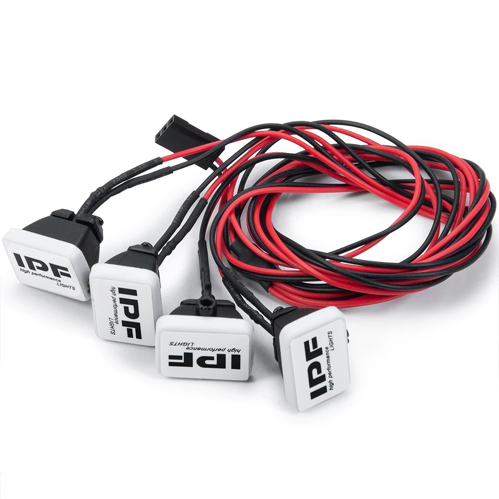 MIBIDAO 2/4LED RC Auto Dach Licht Runde Lampe Scheinwerfer Für 1/10 Axial SCX10 II 90046 TRX4 Tamiya CC01 D90 D110