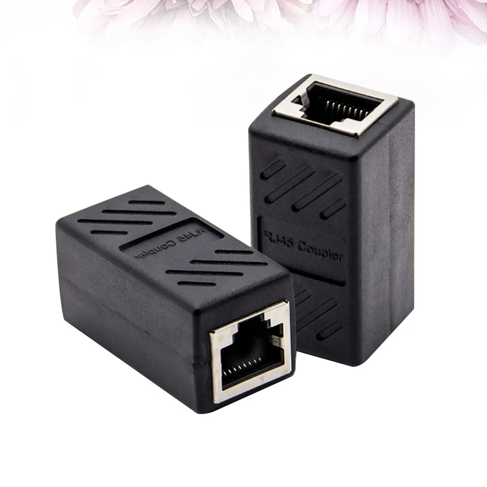 2Pcs Plastic Ethernet Cable Coupler For Office Worker Network Connector RJ45 Shielded Extension Adapter Connection