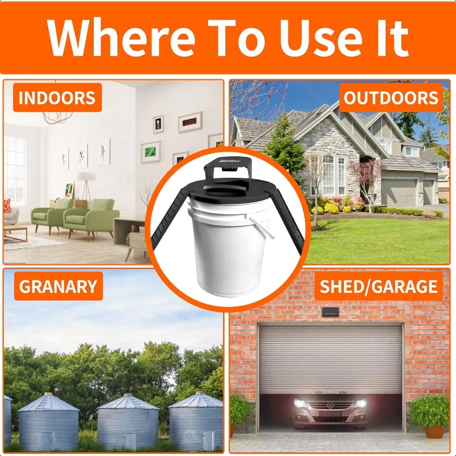 Trappole per mouse per interni per la casa Confezione da 2 coperchi per secchio trappola per mouse con scatola trasparente aggiornata Ripristino automatico 2 ingressi Umano efficiente