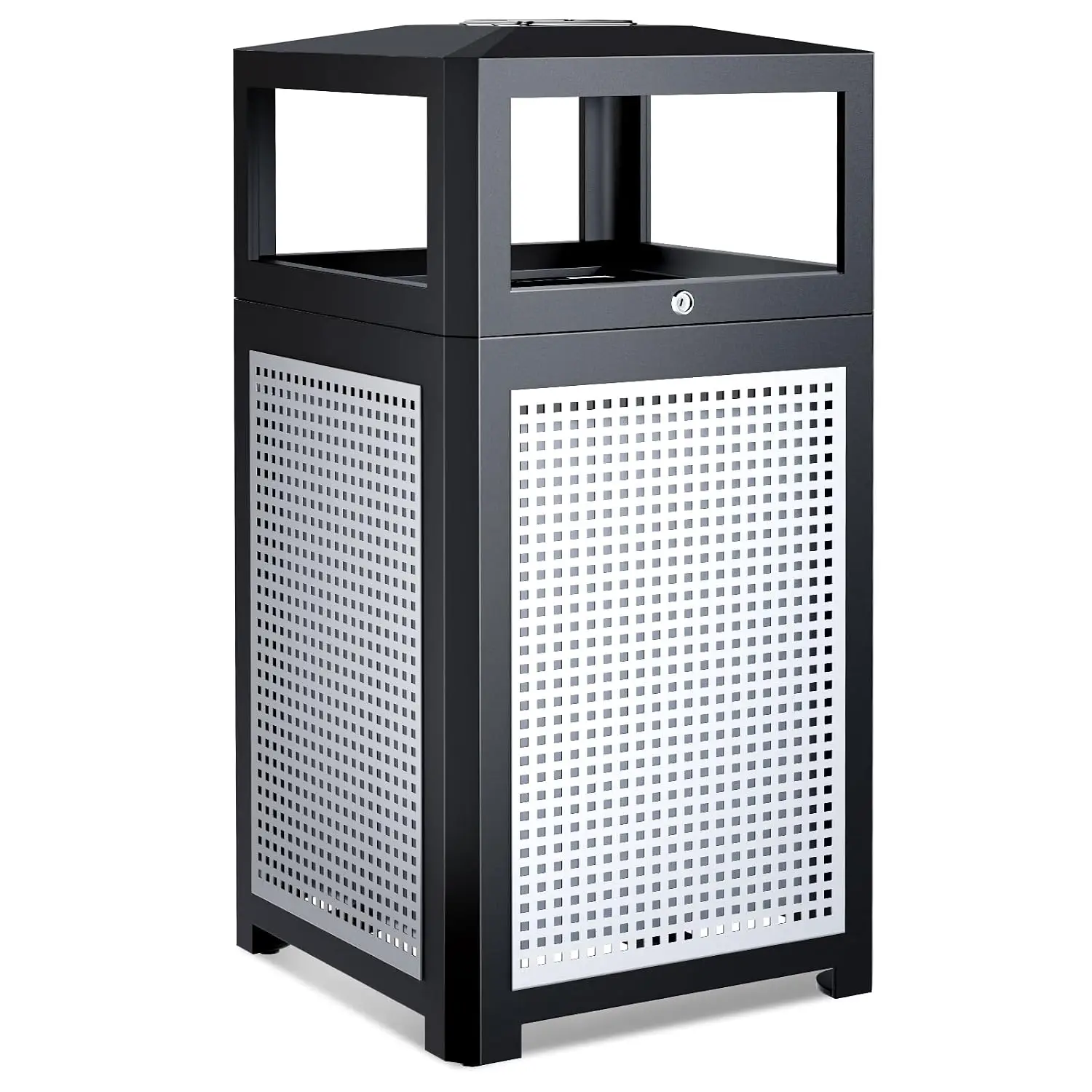 Outdoor Trash Can Commercial, Heavy Duty Large Metal Garbage Can for All Weather Resistant, Garbage Bin Waste, Customized