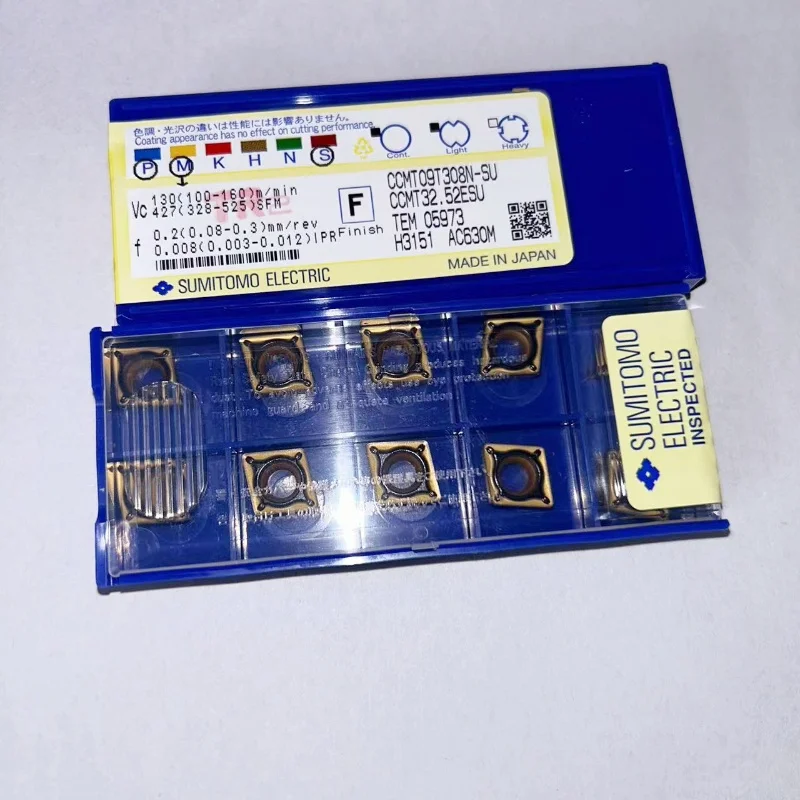 Imagem -04 - Sumitomo Cnc Girando Ferramenta Lâmina Carbide Insere Ccmt09t304n-su Ac630m Ccmt09t308n-su Ac630m 10 Pcs
