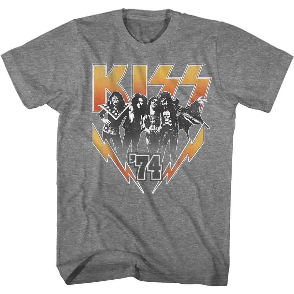 

Kiss 74 Rock and Roll Music Band Shirt