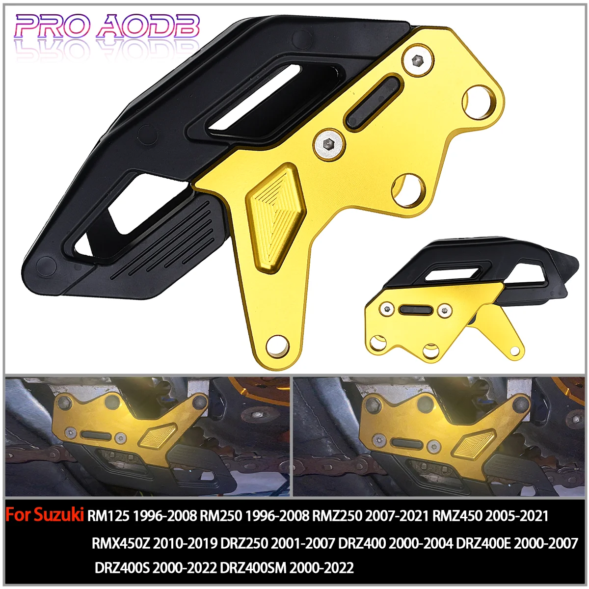 

For Suzuki RM125 RM250 RMZ250 RMZ450 RMZ450Z DRZ400SM RM 125 Z250 Z450 Z450Z Z400SM Motocross Chain Guide Guard 2007-2021