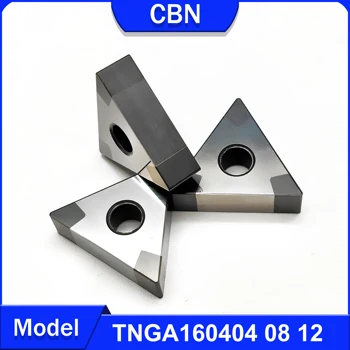 CBN TNGA160404 TNGA160408 TNGA160412 CNC lathe tool for processing high hardness materials such as hard steel and cast iron TNGA