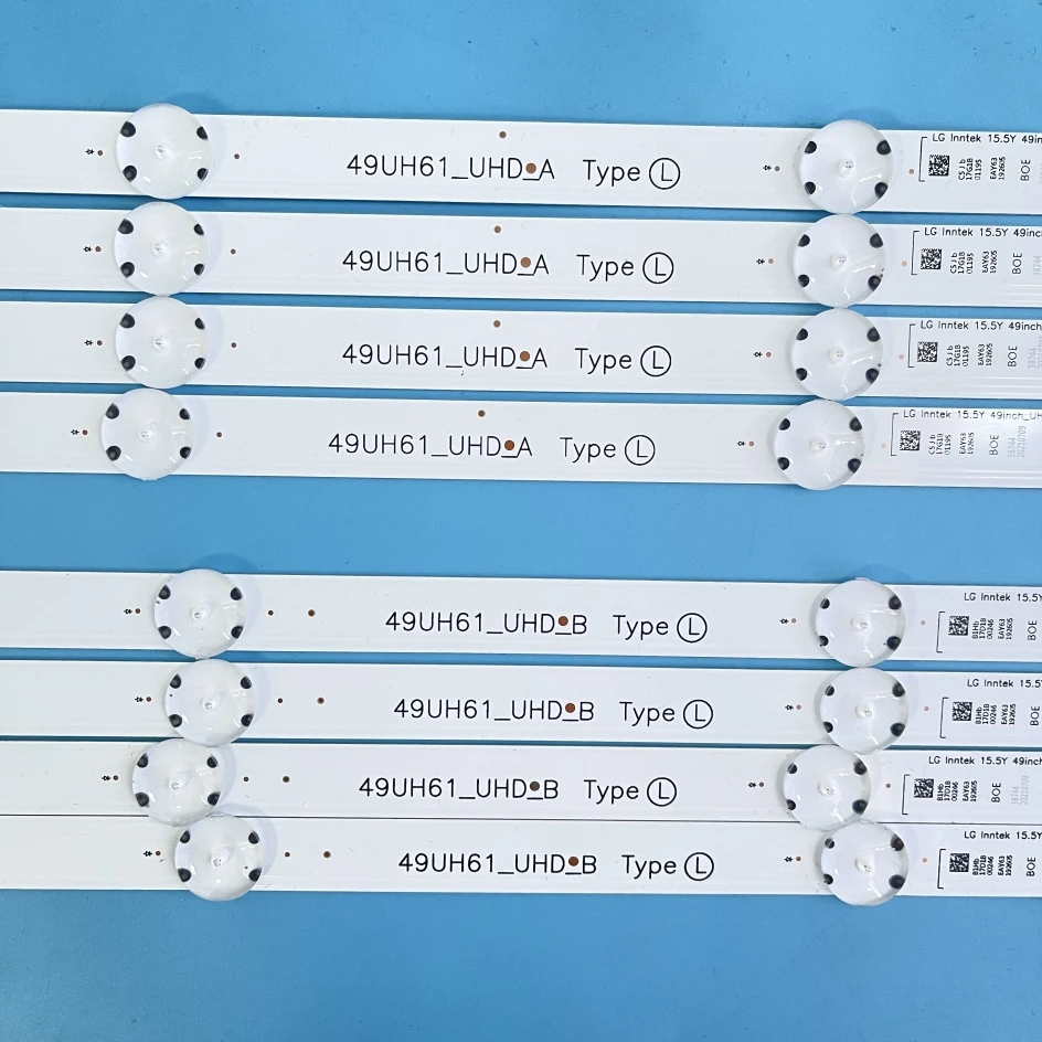 8 sztuk/zestaw listwa oświetleniowa LED dla L.G 49UH610V 49UH603V 49UH601V 49UH620V 49UH6100 49UH61_UHD_A B HC490DGN-SLNX5-514X