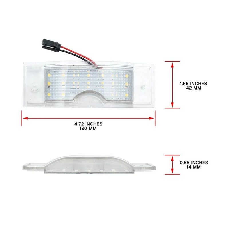 ป้ายทะเบียนรถรถหมายเลข LED แผ่นเรืองแสง8200434687สีขาวสำหรับ Opel movano Renault Master การจราจร Vauxhall ไฟท้าย