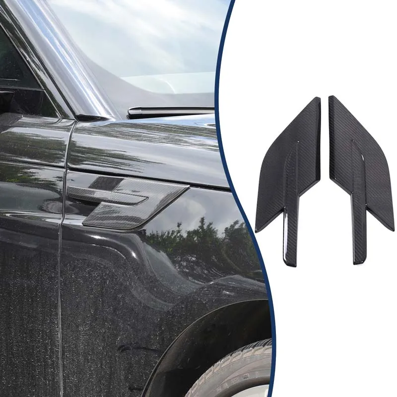 

2piece set Real Carbon Fiber For Land Rover Range Rover Sport 2023+Car Side Air Vent Fender Trim Cover Sticker Car Accessories