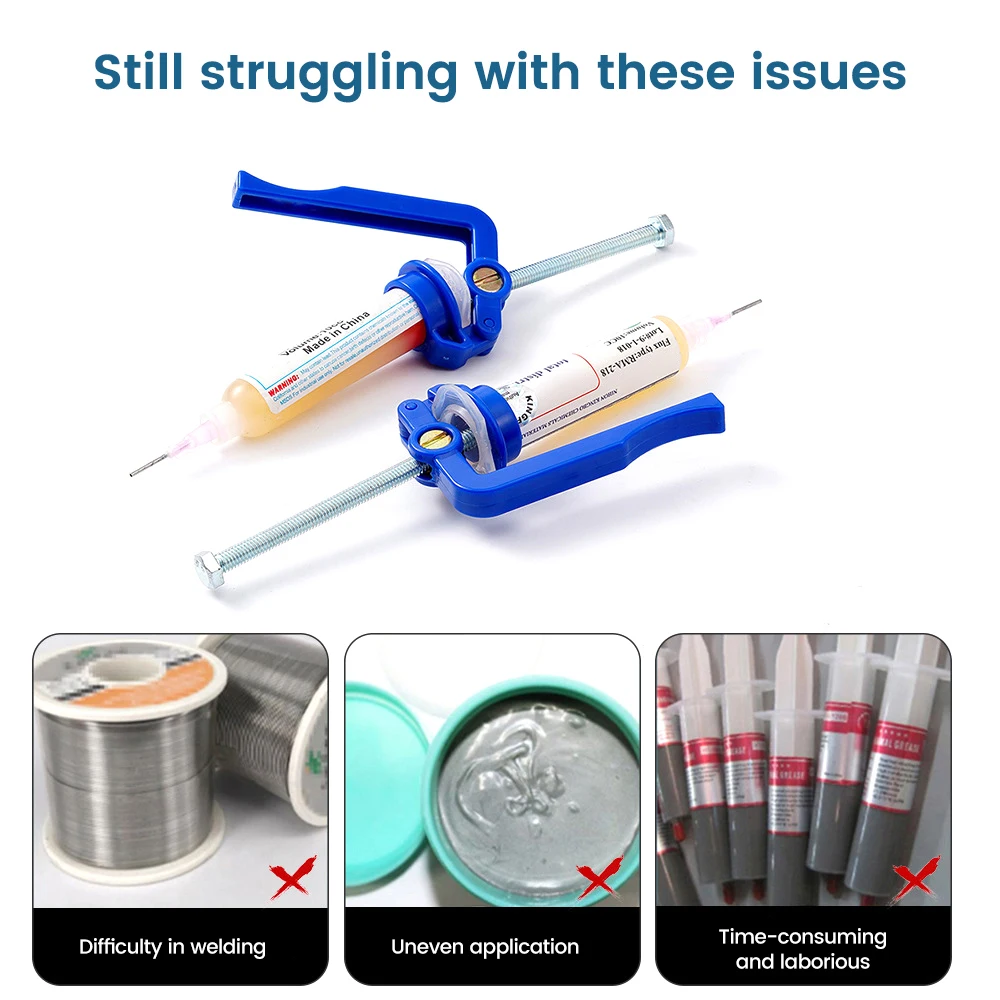 Mini Manual Welding Oil Booster Portable Solder Paste Extruder Circuit Board Repair Propulsion Tool Soldering Accessories Tools