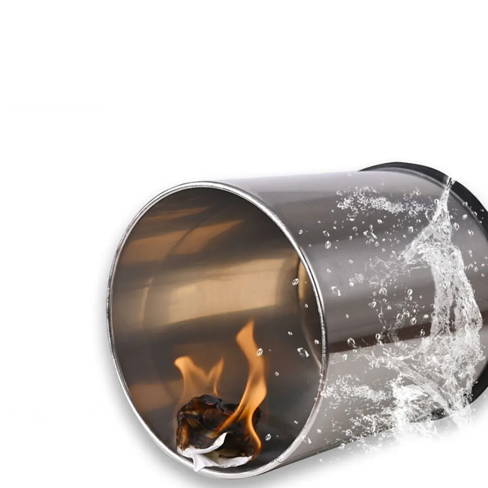 

Банка из нержавеющей стали 10л, серебристая двойная мусорная корзина, многослойная корзина для мусора для дома, офиса, кухни, спальни, отеля, мусорная корзина