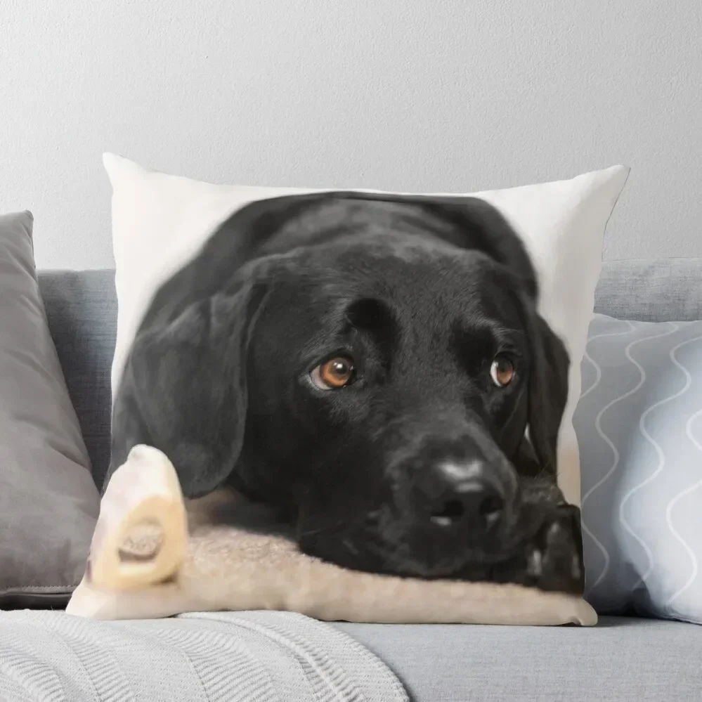 Black Labrador Throw Pillow Luxury Pillow Cover christmas ornaments 2025 pillow