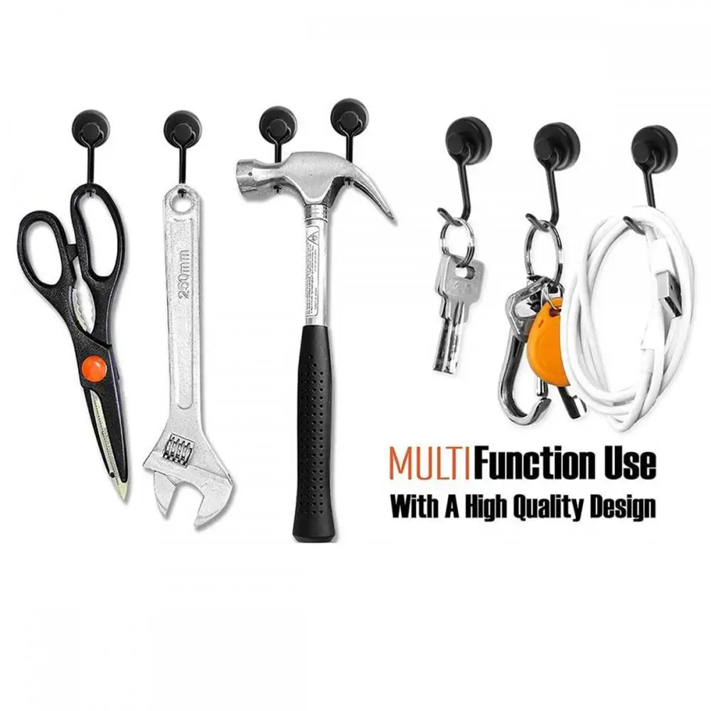 Magnetic Strong Hooks Heavy Duty Wall Hooks Home Kitchen Bar Storage Organization Hanger Key Coat Cup Hanging Hanger