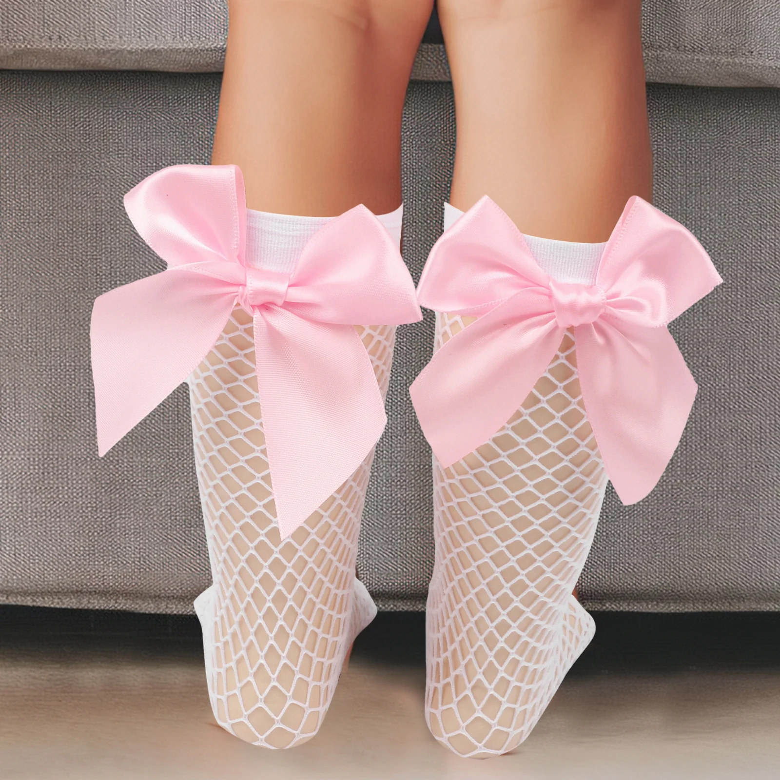 Mesh Sokken Peuter Meisjes Hoge Enkel Prinses Zomer Nylon Strik Delicate Kleur Kousen Ademend Comfortabel Wasbaar Kinderen