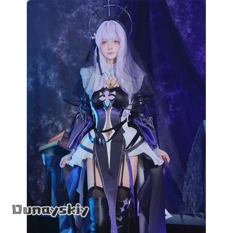 

Костюм для косплея Honkai Star Rail Black Swan Memory Eden в стиле монахини, образ персонажа игры Eden Of Blessed Insight