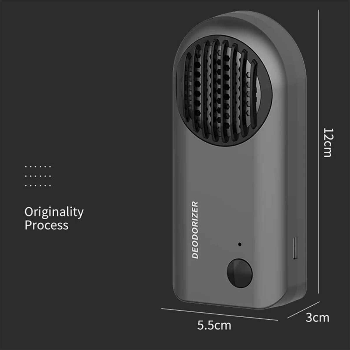 AB01 مزيل رائحة السيارة الإلكترونية الذكية المنزلية الثلاجة مزيل الرائحة تنقية الذكية USB مزيل الروائح الكريهة رمادي #6