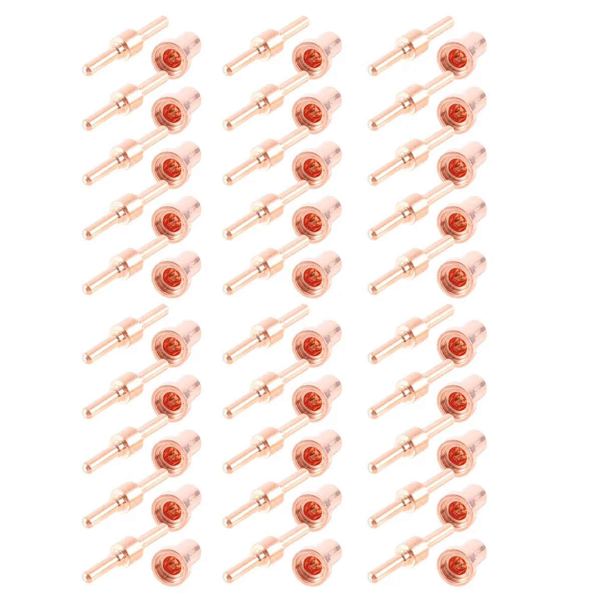 60pcs Red Copper Extended Long Plasma Cutter Tip Electrodes&Nozzles Kit  Consumable For PT31 LG40 40A Cutting Welder Torch