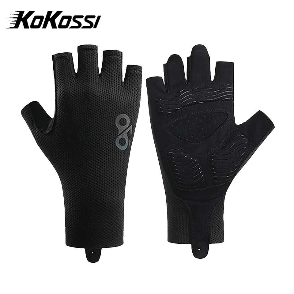 AliExpress KoKossi 1Pair Outdoor Wear-resistant Riding Gloves Anti Slip Breathable Half Finger Elastic Thick Palm Pad Knitted Fabric