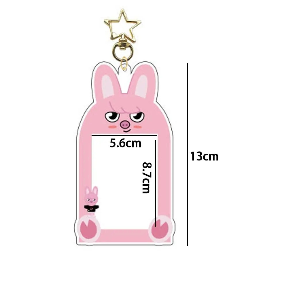 Cute Cartoon Card Holder Acrylic Creative Protector Sleeves ID Cards Idol Picture Phototocard Holder