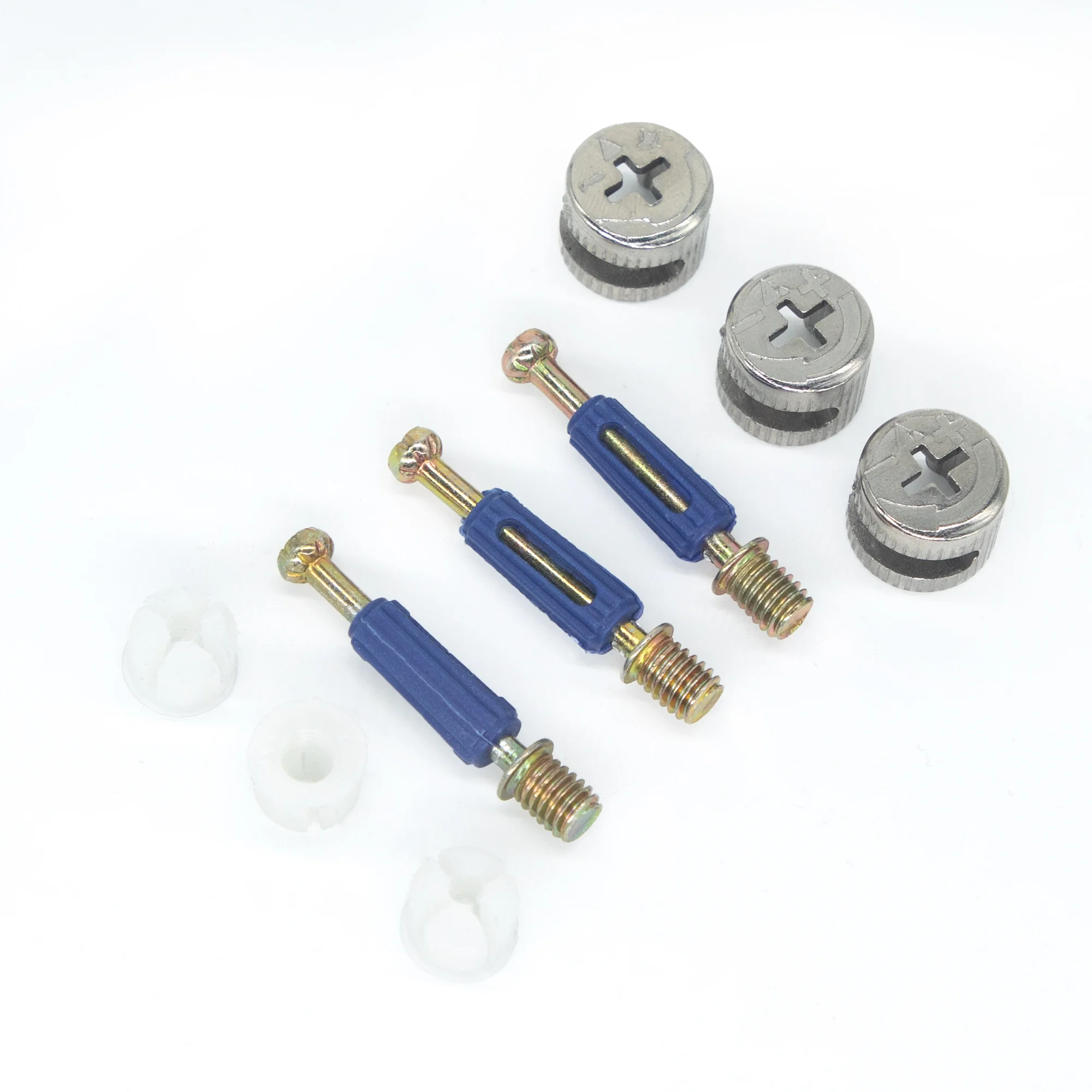 Móveis Conexão Hardware Set, Cam Screw, Três-em-um porca roda excêntrica, Lock Nuts para Roupeiro, Splicing Cabinet, 20Set