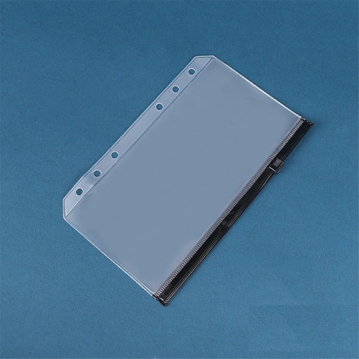 

A52T12Pcs A6 6-Hole Binder Pocket Waterproof PVC Budget Envelopes Zipper Binder Pouches for Notebook Planner Journey Binders