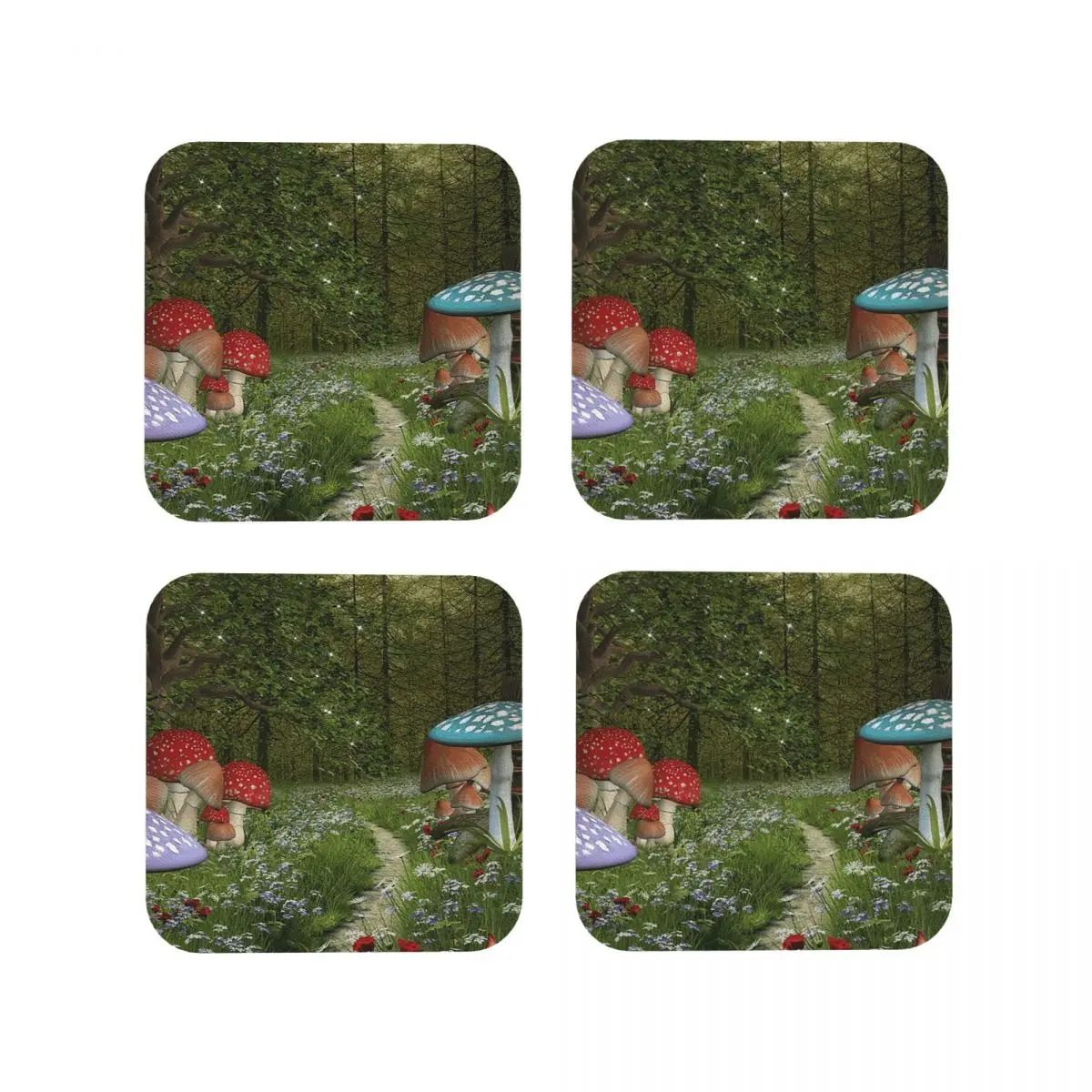 

Подставки Go Find Alice, кухонные салфетки, нескользящие изоляционные коврики для чашек, кофейные коврики для декора, домашняя посуда, подушечки, набор из 4 шт.