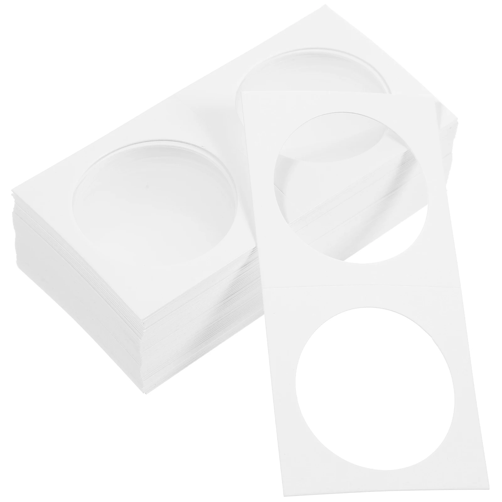 

50pcs 40mm Material Holders Coin Flips 40Mm Coin Holder Collectors White Protective Supplies Storage Organizer
