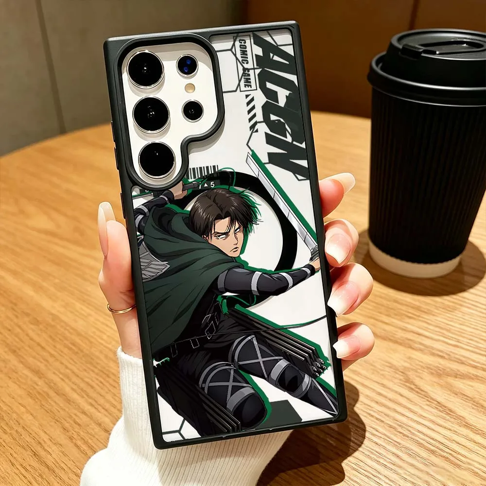 Comics Attack On Titan Dark Wireless Charge Magnetic Magsafe For Samsung Galaxy S26 S25 S24 S23 S22 FE Ultra Plus Phone Case